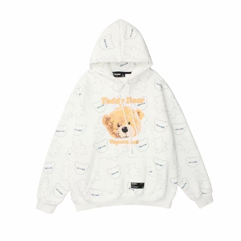 (Ảnh Thật) Áo Hoodie Nam Nữ In Hình Gấu form rộng unisex Cực Chất 3 Màu Trắng Đen Xanh | BigBuy360 - bigbuy360.vn