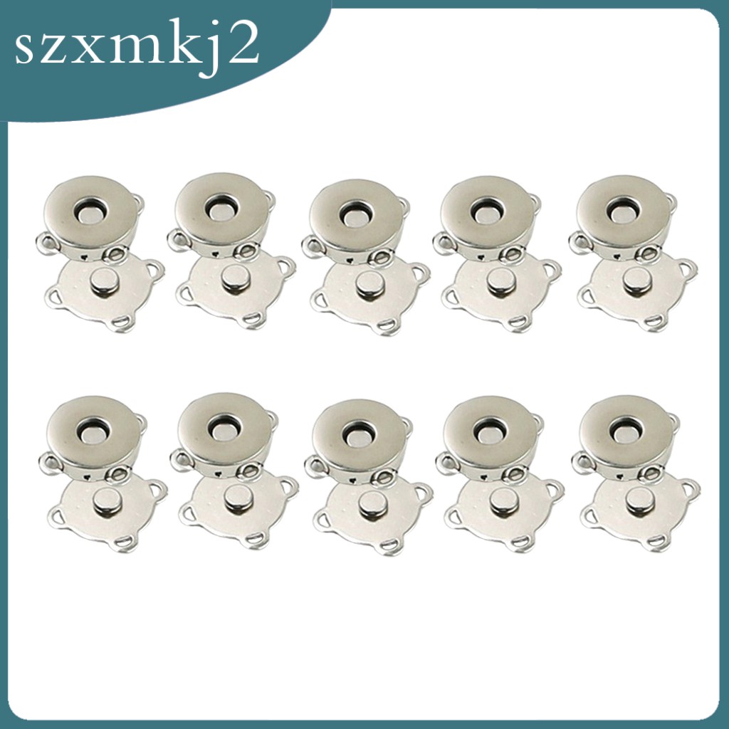 [szxmkj2] Set 10 Cặp Nút Nam Châm Làm Túi Xách DIY 14mm