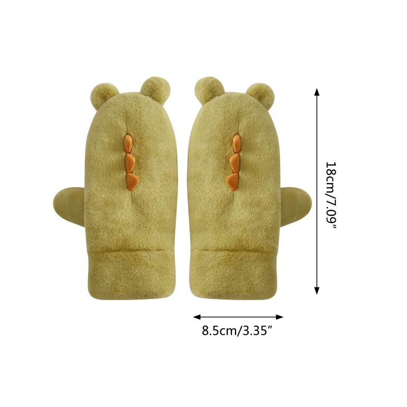 Găng Tay Lông Xù Hình Động Vật Dễ Thương Dành Cho Nữ