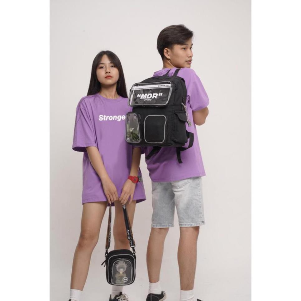 Áo thun form rộng tay lỡ nữ Unisex - Stronger phản quang - Midori Studio | BigBuy360 - bigbuy360.vn