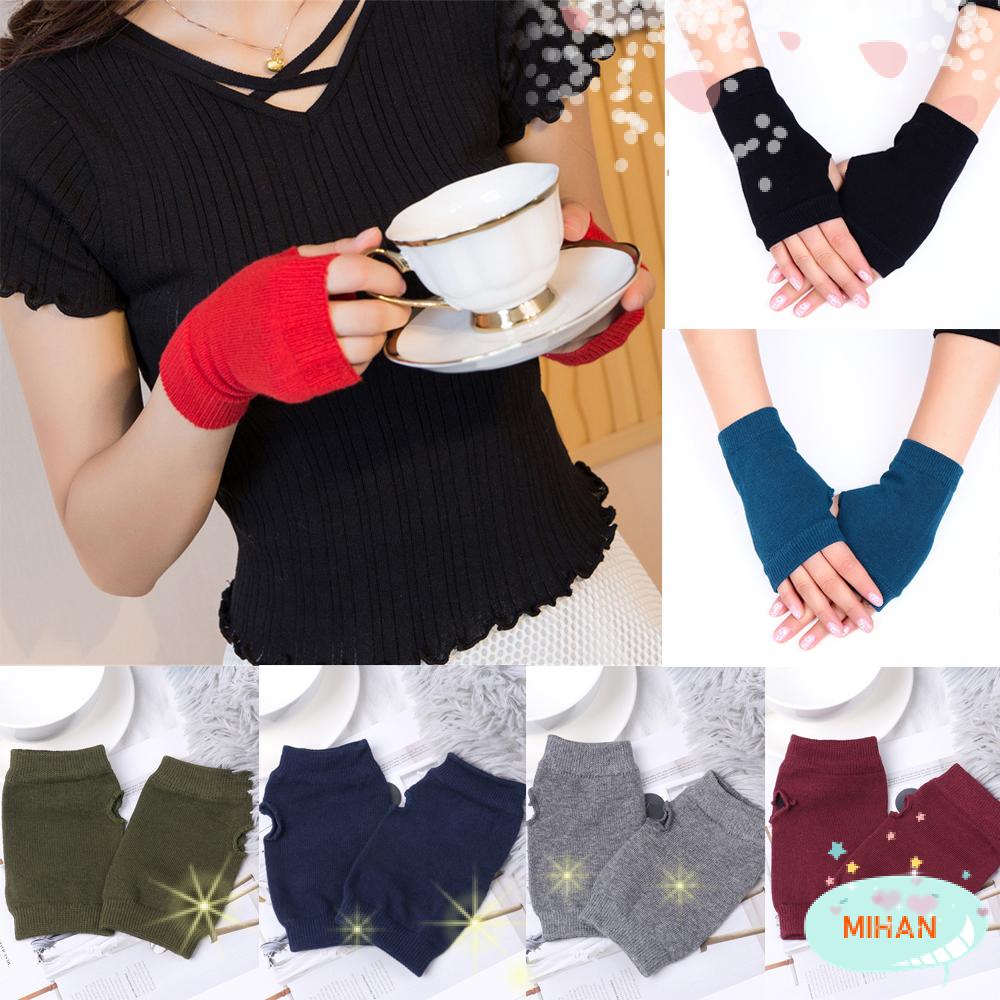 Găng Tay Len Hở Ngón Ấm Áp Mihan1