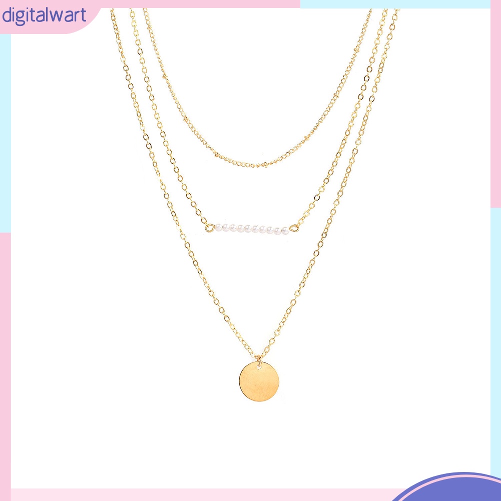 Vòng cổ 3 lớp thiết kế đính hạt ngọc trai