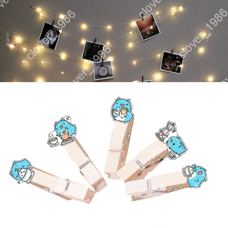 Kẹp ảnh capoo KAG31 combo 5 kẹp  kèm dây treo 1m5