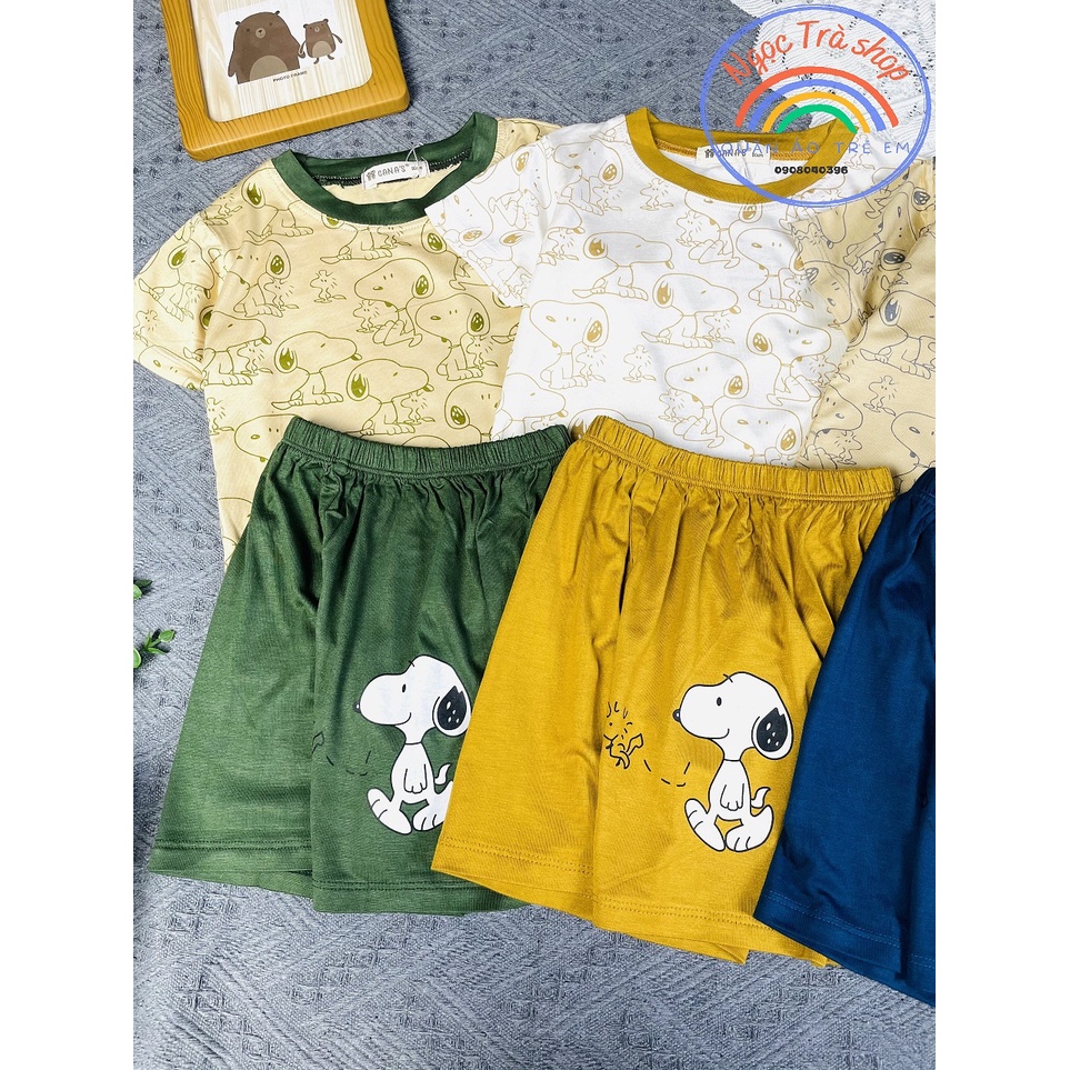 SIZE(9-32kg)FREESHIPBộ Thun Lạnh Hàng Chuẩn Họa Tiết Dể Thương Cho Bé Gái Bé Trai