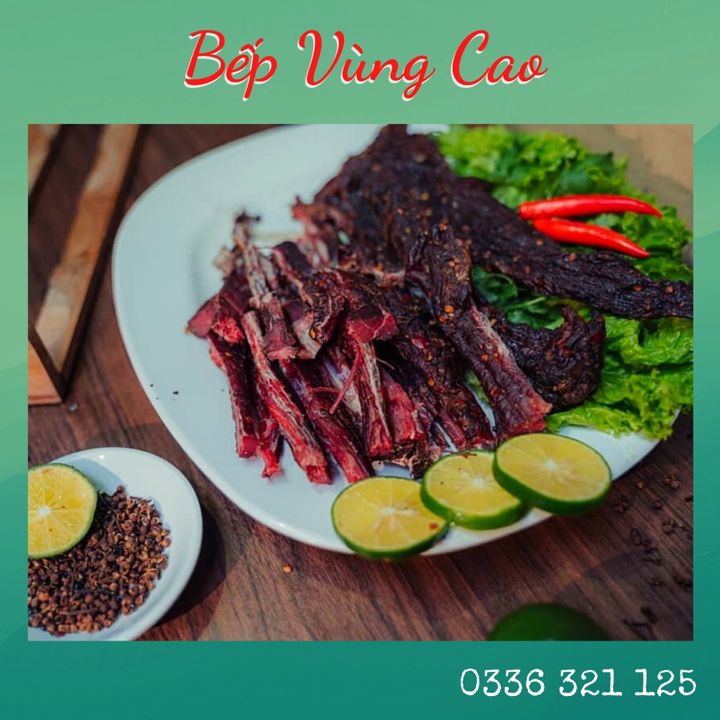 Thịt Trâu Gác Bếp - Tặng Chẳm Chéo - Gói 500Gr Thơm Mắc Khén Chuẩn Vị Tây Bắc