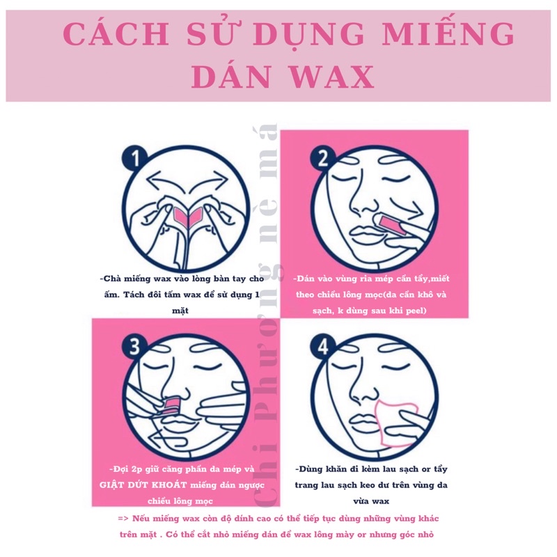 WAX VEET TRIỆT LÔNG MẶT-RIA MÉP BẰNG GIẤY HIỆU QUẢ (KÈM BILL)