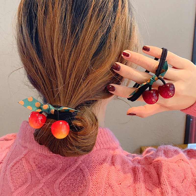 Cột Tóc Đính Quả Anh Đào Cherry (lẻ 1 cái)