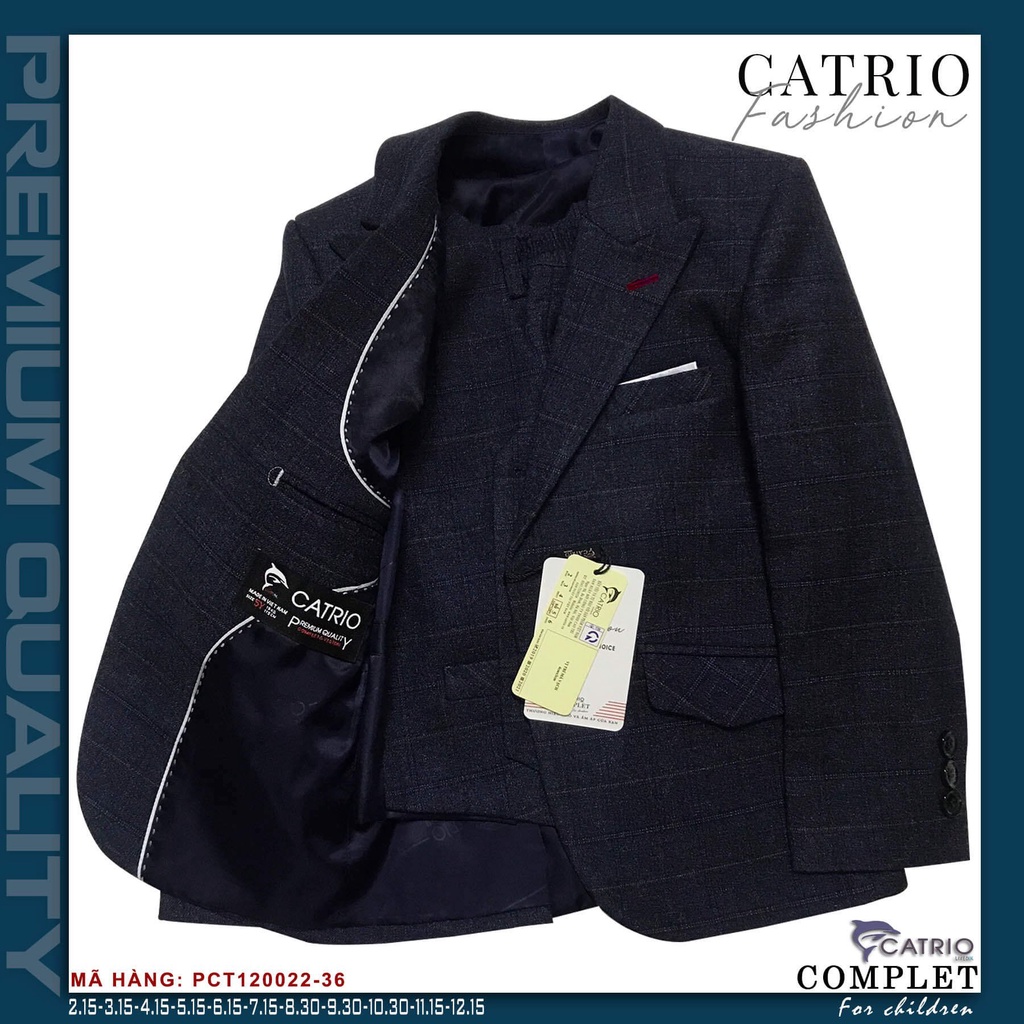 Áo đờ mi / vest trẻ em, áo comple cao cấp Catrio A-PCT120022/36