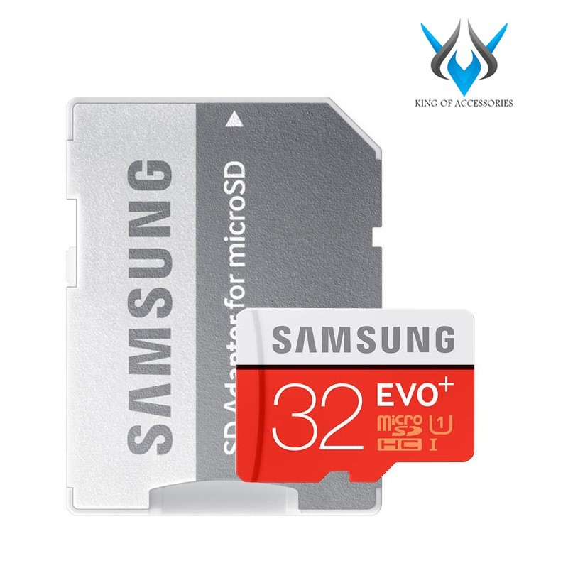 Thẻ nhớ MicroSDHC Samsung Evo+ 32GB U1 80MB/s kèm Adapter (Đỏ) - Không box