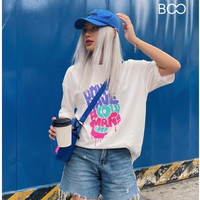 Áo Thun BOO Unisex Dáng Loose Họa Tiết Graffiti The Simpsons BZL