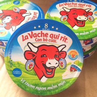 Phô mai CON BÒ CƯỜI hộp 120g 8 miếng La Vache qui rit bổ sung canxi (ảnh thật: ảnh bìa)