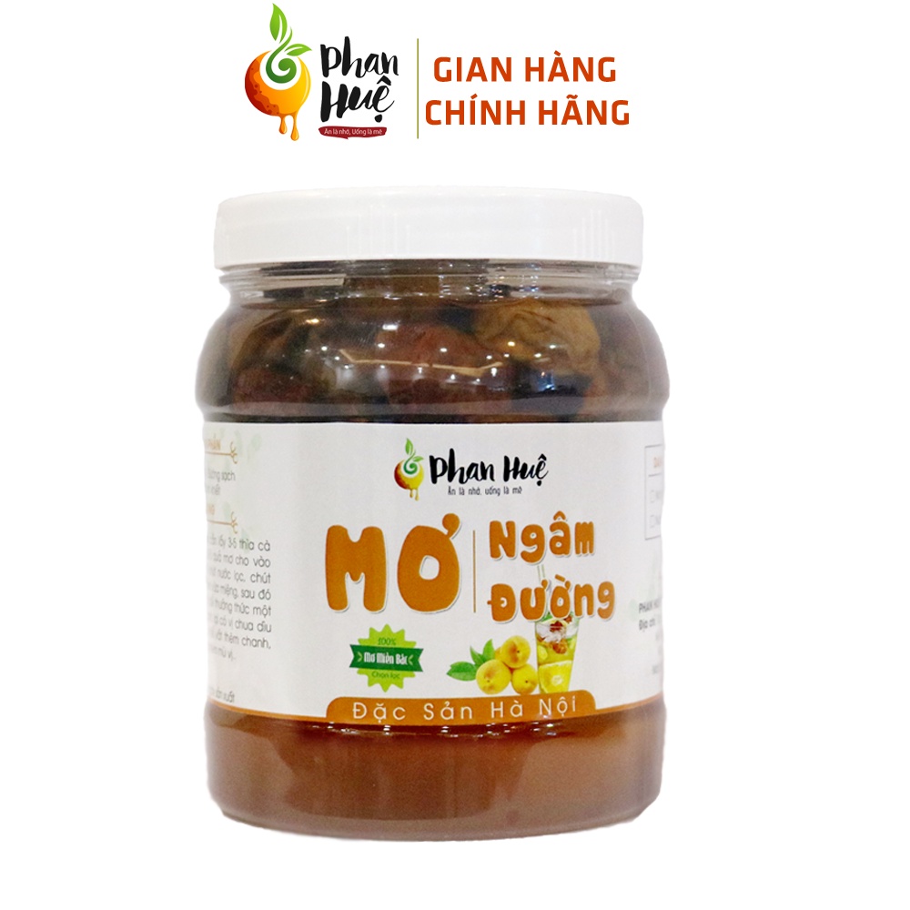 Mơ ngâm đường Phan Huệ hộp 1Kg. Vị chua Ngọt. Đặc sản Hà Nội