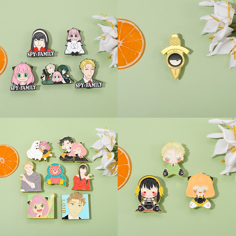 Ghim cài áo QIHE JEWELRY chủ đề hoạt hình Spyxfamily với 21 phong cách tùy chọn