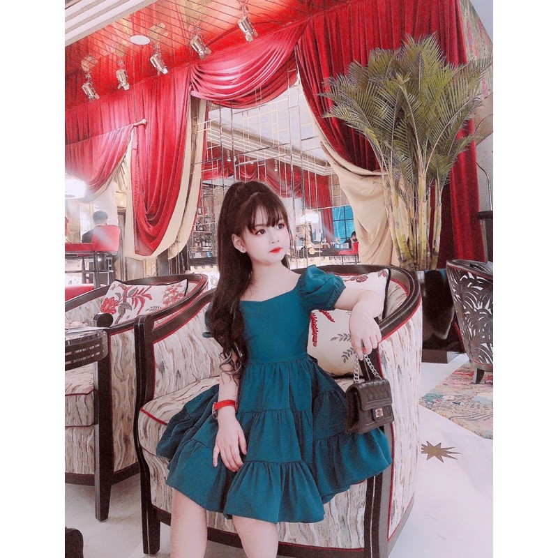Váy babydoll phối nơ BG