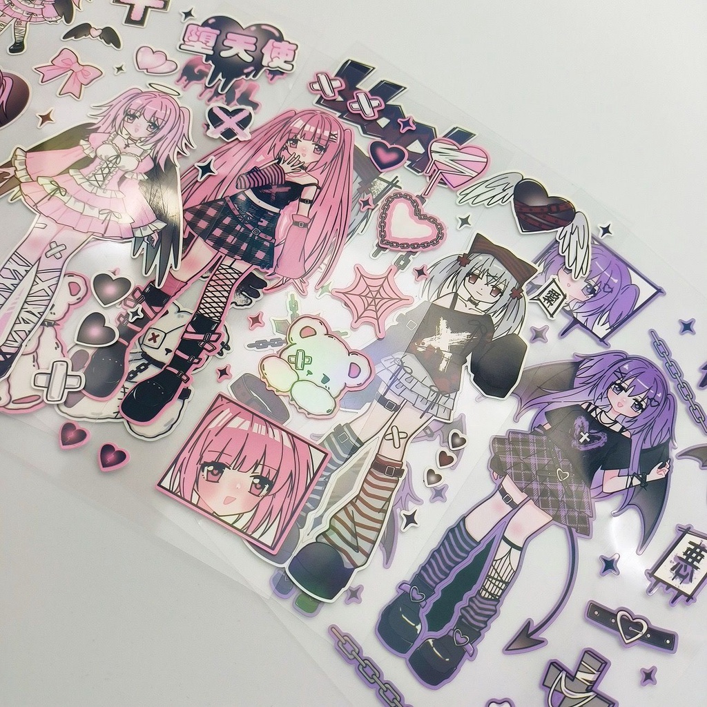 ❤Hàng Có Sẵn❤Sticker Dán Trang Trí Sổ Tay Hình Thiên Thần Hoạt Hình Đáng Yêu