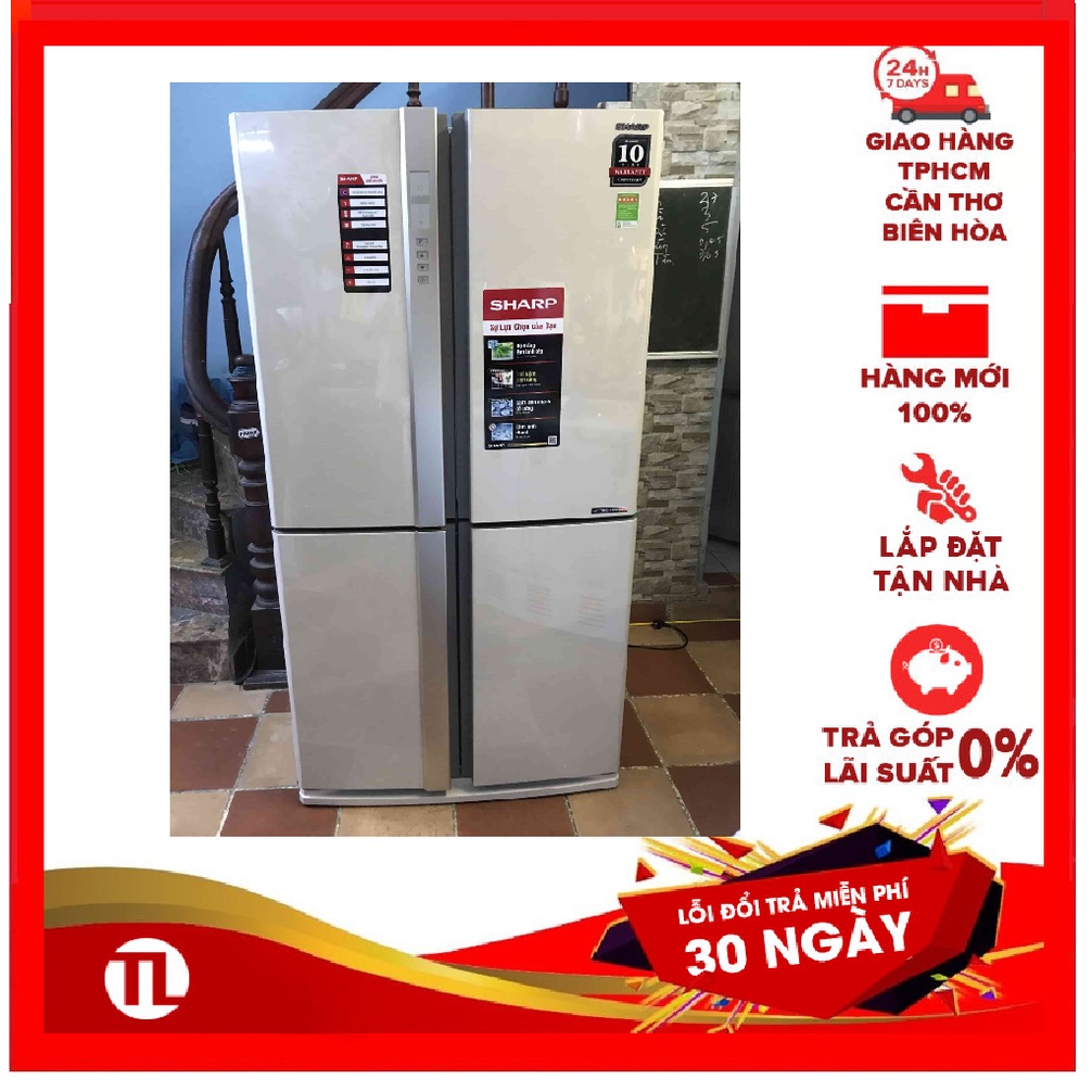 Tủ lạnh Sharp Inverter 556 lít SJ-FX630V-BE,HÀNG CHÍNH HÃNG
