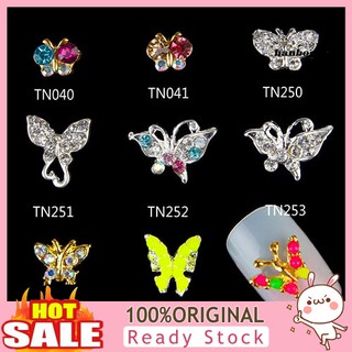 BUTTERFLY Bộ 10 Hạt Đính Trang Trí Móng Hình Bướm 3d