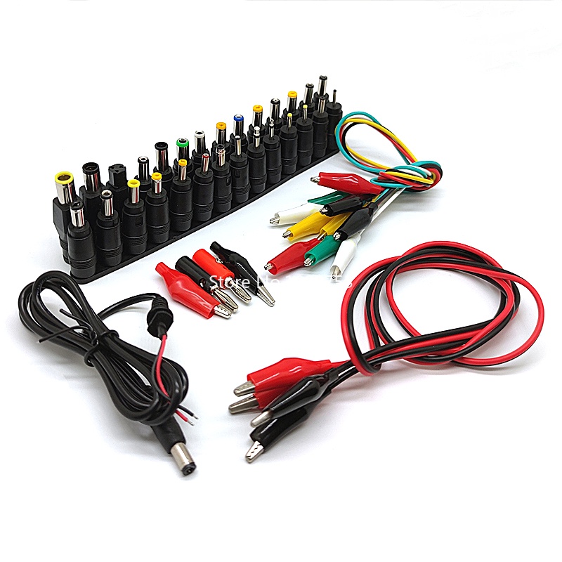 Set 1 Bộ Giắc Cắm Sạc AC DC + Ổ Cắm Chuối Thông Dụng Cho Laptop/Notebook/AC DC+Phích Cắm Chuối