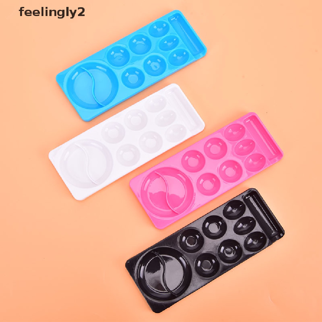 [Hàng mới về] Bảng pha màu sơn móng tay nghệ thuật có ngăn chứa cọ