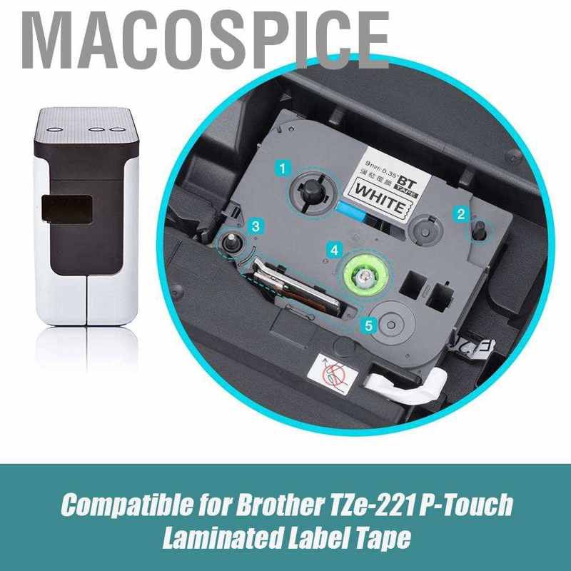 Nhãn Dán Tz-221 P-Touch Cho Máy In Brother | BigBuy360 - bigbuy360.vn