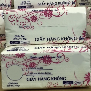 Giấy ăn lụa, giấy rút 2 lớp gói 300 tờ - GIADUNGDRB