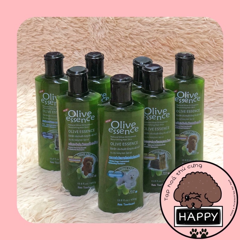 Sữa tắm Olive Essence cho chó mèo 450ml / Sữa tắm cho thú cưng giá rẻ Olive [Ảnh thật] [Có sẵn] - Tạp Hóa Thú Cưng Happy