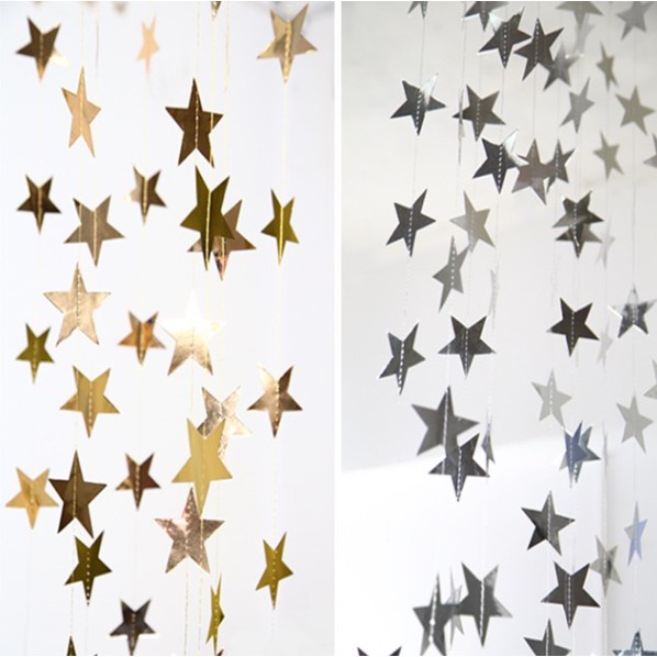 Dây ngôi sao grand trang trí sinh nhật trang trí party nhiều màu sắc HAPPYKID DNS