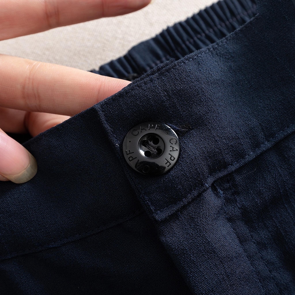Quần short nam phong cách Hàn Quốc chất liệu vải đũi linen cao cấp (có thiết kế túi sau) - Quần short thể thao nam QN111