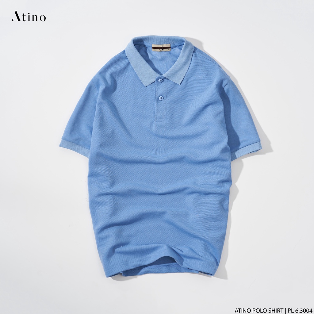 Áo Polo Nam thanh lịch ATINO vải cá sấu Cotton thoáng mát trẻ trung chuẩn form regular PL9.3004