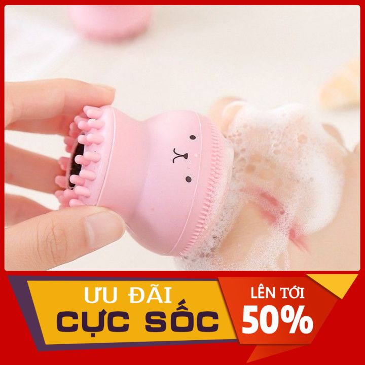 Cọ rửa mặt bạch tuột SHOPSIRO, Bạch tuột rửa mặt giúp làm sạch da loại bỏ bụi bẩn