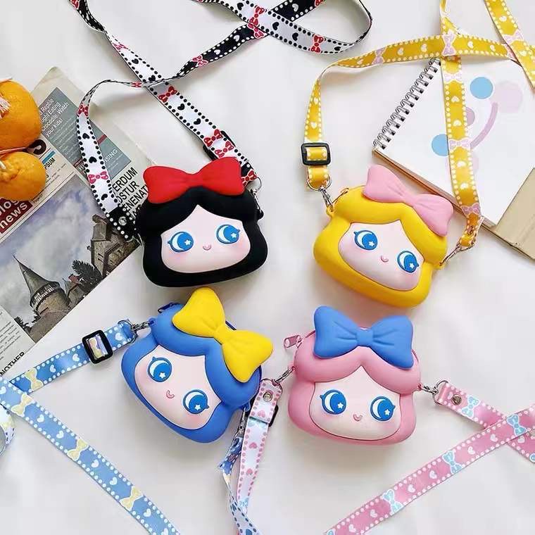 Túi Đeo Vai Đựng Tiền Xu Bằng Silicon Hình Hello Kitty Disney Dễ Thương Cho Bé Gái