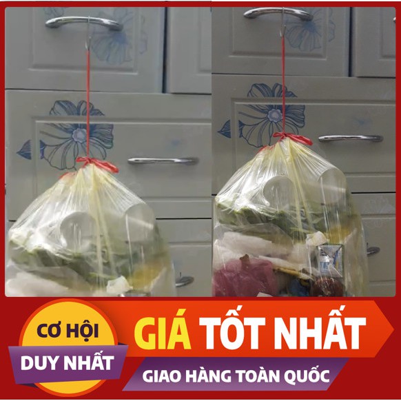 [SALE TẾT] ComBo 3 - Bao Đựng Rác Có Quai Xách Khác Màu: Hồng, Xanh Dương, Xanh Lá, Tím - Chất PE Bền Dai Khó Rách