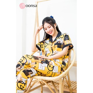 Bộ đồ ngủ lụa hàn Sắc Màu Yêu Thương [ Moonsa ]