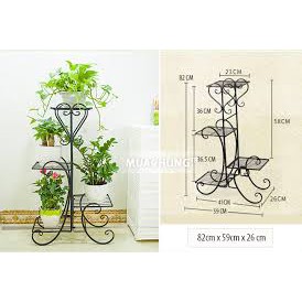 Kệ để chậu hoa, cây cảnh 4 tầng