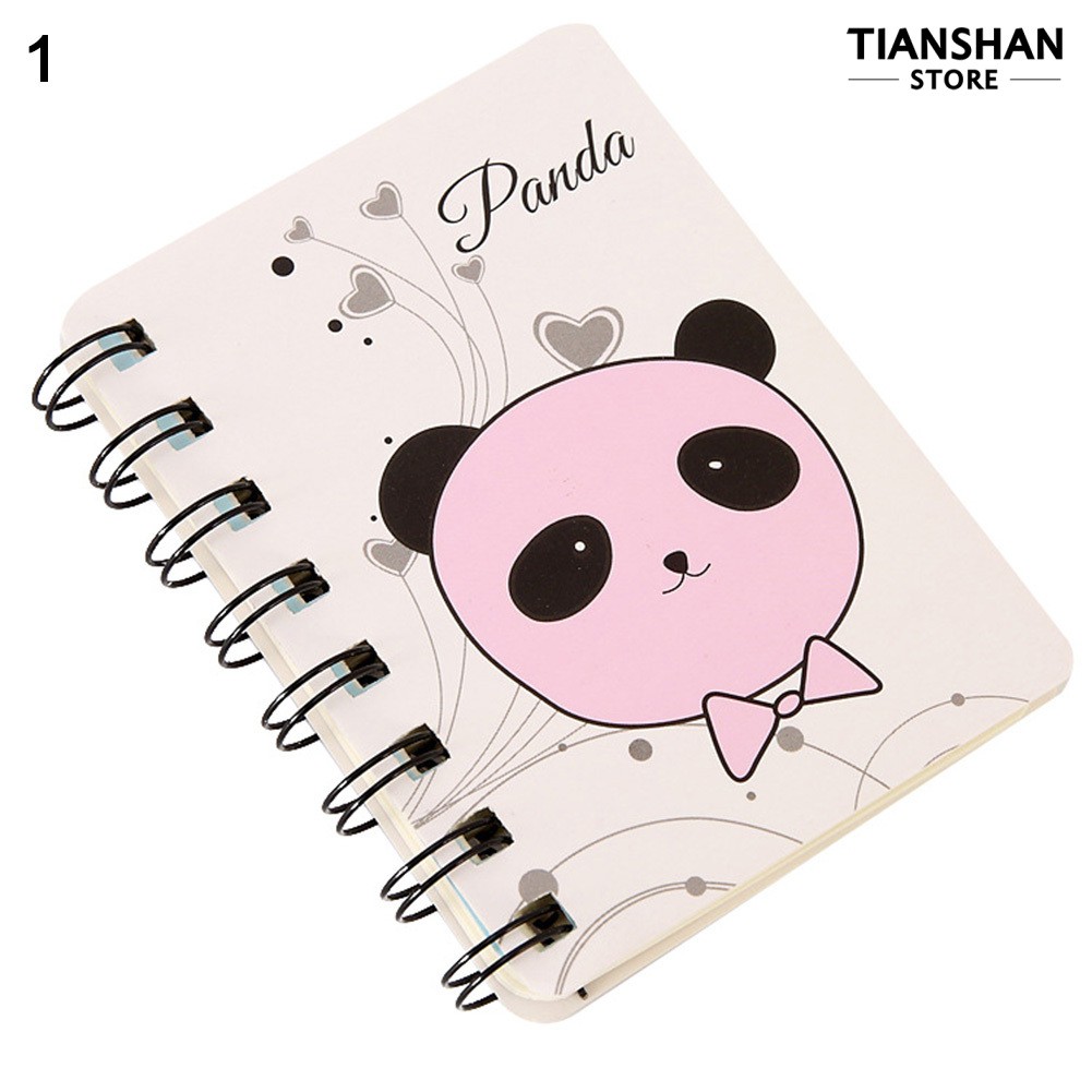 Student supplies In stock 80Sheets Mini Cartoon Animal Notebook Coil Book Office School Supply 