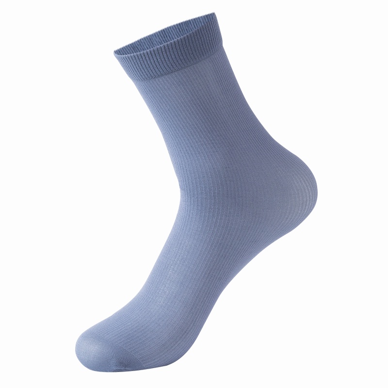 Vớ Dài Siêu Mỏng Thoáng Khí Kẻ Sọc Màu Đen Trắng Thời Trang Mùa Hè Cho Nam