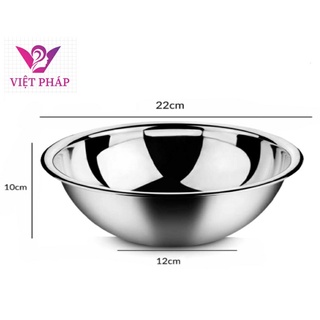 Bát inox rửa mặt dùng trong spa, size 22cm