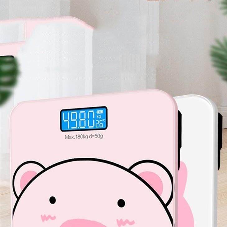 [ TẶNG KÈM THƯỚC DÂY] Cân sức khỏe gia đình hình GẤU DÂU - HEO HỒNG 2023