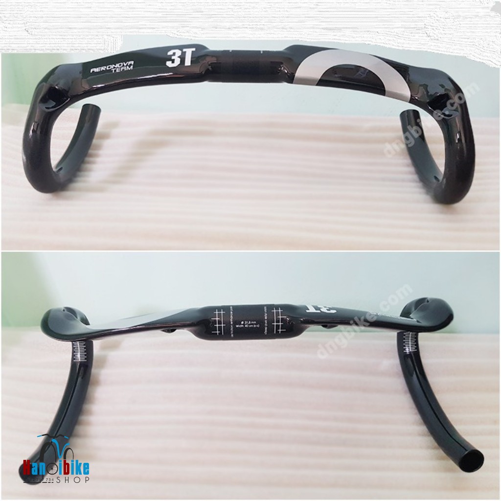 Ghi Đông Xe Đạp Đua Carbon 3T dẹt bóng 31.8 -420