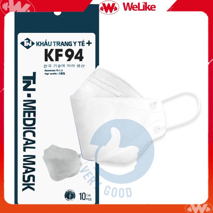 Khẩu trang y tế 3D Mask 4 lớp KF94 túi 10c kháng khuẩn kiểu hàn quốc chống bụi thoáng khí nhiều màu có trắng túi zip