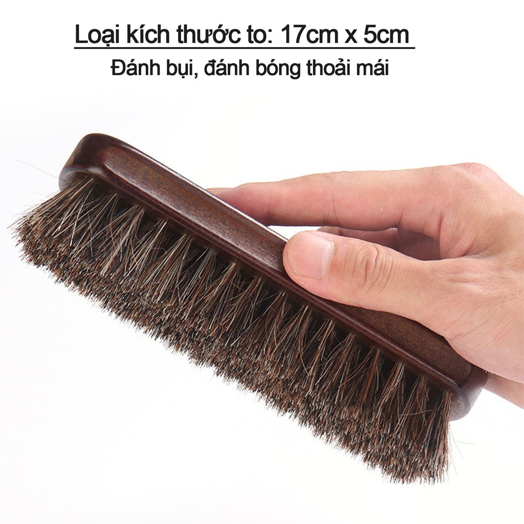 Bàn chải đánh giày lông ngựa BỤI LEATHER P140- vệ sinh đánh bóng giày