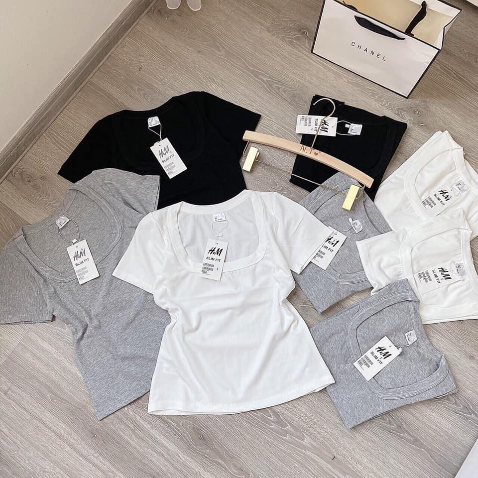 Áo Thun Cộc Tay, Cổ Vuông Basic Cá Tính - Có Ảnh, Video Thật - Oho Clothing