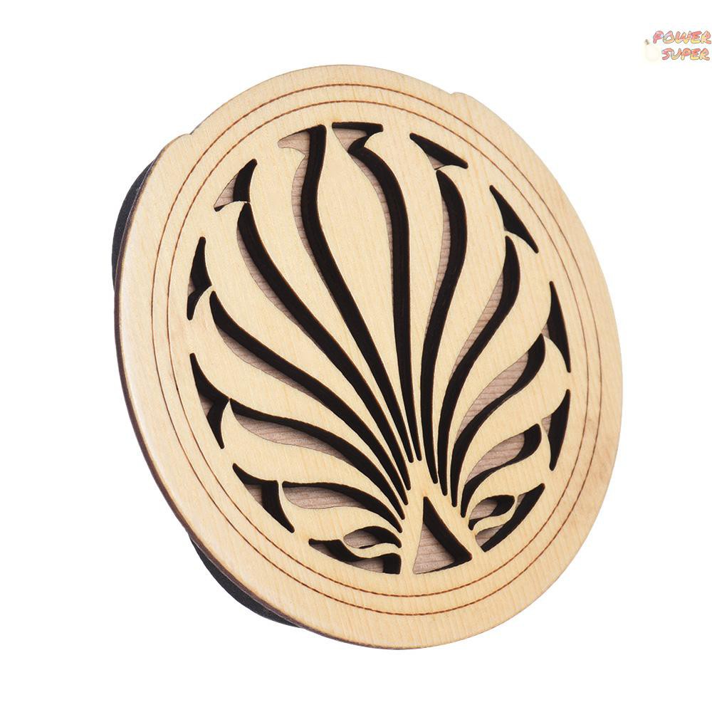 PSUPER Guitar Wooden Soundhole Sound Hole Cover Block Feedback Buffer Spruce Wood for EQ Acoustic Folk Guitars