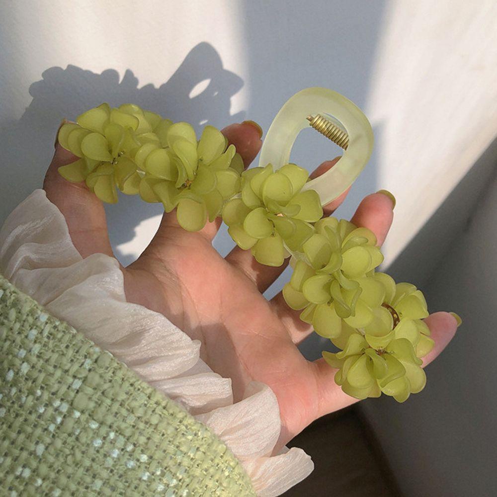 Kẹp Tóc Càng Cua Họa Tiết Hoa Phong Cách Retro Pháp Cho Nữ