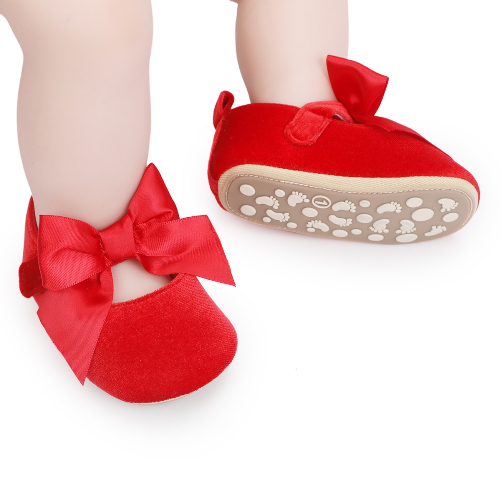 Giày Công Chúa Đế Bằng Dành Cho Bé Gái 0-18 Tháng Tuổi