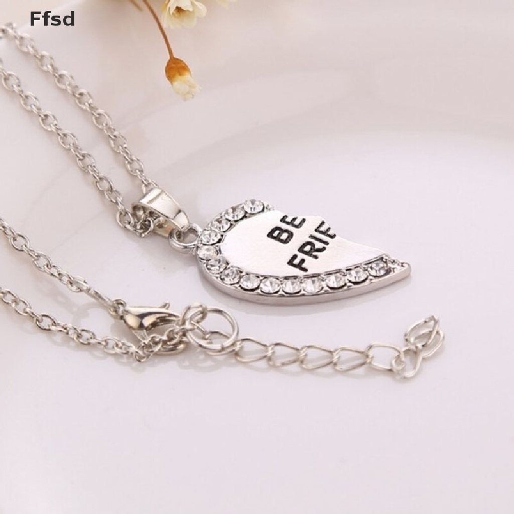 {Ffsd} Vòng cổ Mặt Ghép Hình Trái Tim Ghép Nối Phối Chữ Best Friend Thời Trang Cho Nữ