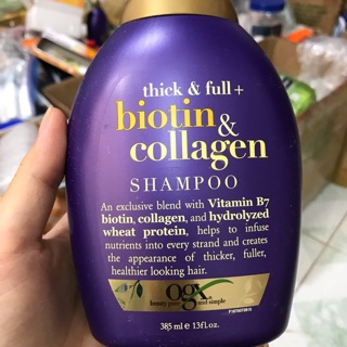 Dầu gội/xã Biotin & Collagen OGX ngăn rụng tóc (chuẩn Mỹ)