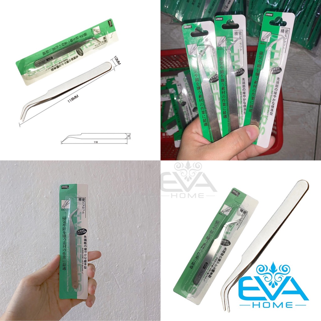 Nhíp Gắp Mũi Nhọn Đầu Cong / Đầu Thẳng Đa Năng Stainless Steel Point Tweezer