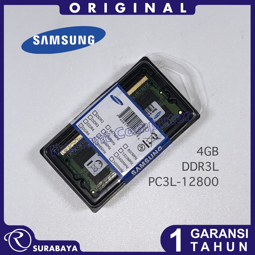 Laptop Samsung Ddr3 4gb Pc3l-12800 Ddr3l-1600 Sodim