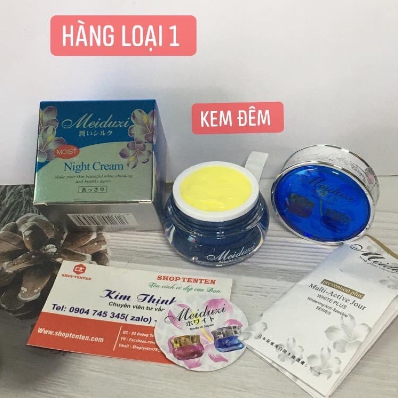 Bộ Kem Meiduzi Nhật Bản Ngày và Đêm Dưỡng Da, Ngăn Mụn Nám Tàn Nhang